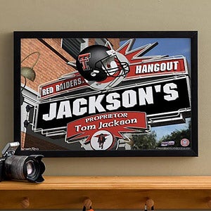 Texas Tech Red Raiders Collegiate Football Personalized Pub Sign Canvas - 11207