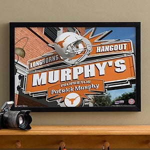 Texas Longhorns Collegiate Football Personalized Pub Sign Canvas - 11211