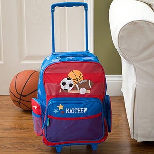 luggage rolling personalized sports boys