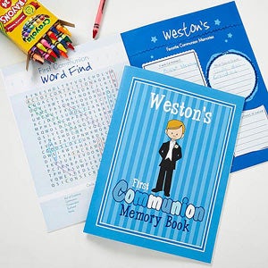 Personalized First Communion Memory Book - Communion Boy - 11251
