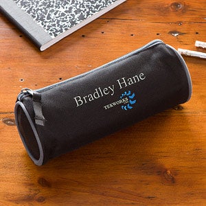 Corporate Logo Embroidered Black Pencil Case  - 11271