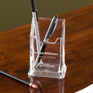 Corporate Logo Personalized Pen & Pencil Holder - 11280