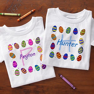 Custom Kids Clothing on Personalized Kids Easter Clothing   Easter Eggs   11309