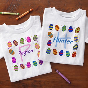 Personalized Kids Easter Clothing - Easter Eggs - 11309
