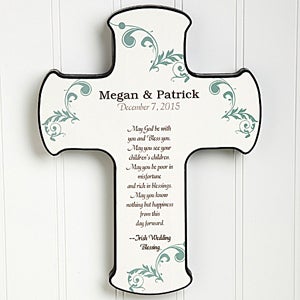Personalized Wall Cross - Irish Wedding Blessings - 11324