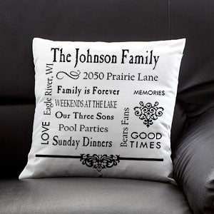 Personalized Keepsake Pillow - Family Memories - 11352