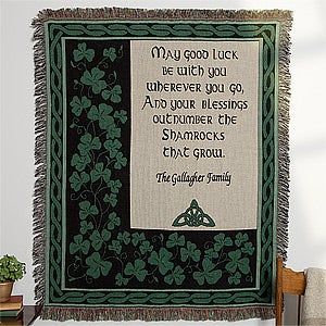 Personalized Irish Blessing Afghan - 11377