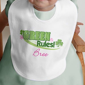 Personalized Irish Shamrock Kids Shirts - Green Rules - 11425