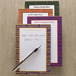 Personalized Notepads - Success, Achieve, Believe - 11447