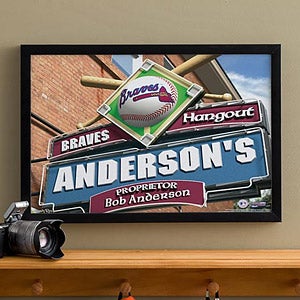 Personalized Atlanta Braves MLB Pub Sign Canvas Print - 11475