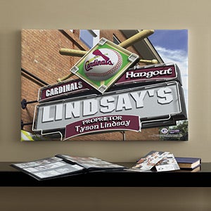 Personalized St. Louis Cardinals MLB Pub Sign Canvas Print - 11481
