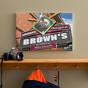 Personalized Arizona Diamondbacks MLB Pub Sign Canvas Print - 11483