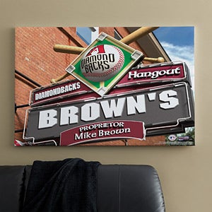 Personalized Arizona Diamondbacks MLB Pub Sign Canvas Print - 11483