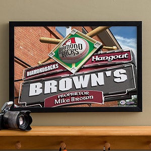 Personalized Arizona Diamondbacks MLB Pub Sign Canvas Print - 11483