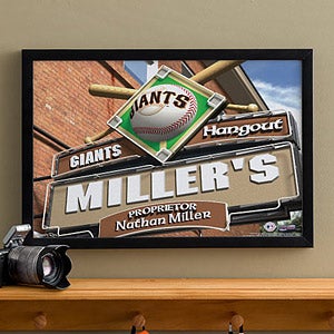 Personalized San Francisco Giants MLB Pub Sign Canvas Print - 11485