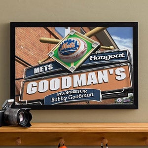 Personalized New York Mets MLB Pub Sign Canvas Print - 11490