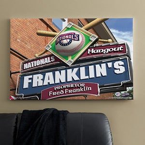 Personalized Washington Nationals MLB Pub Sign Canvas Print - 11491