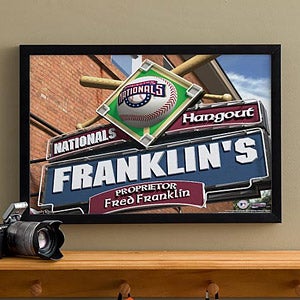 Personalized Washington Nationals MLB Pub Sign Canvas Print - 11491