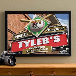 Personalized Pittsburgh Pirates MLB Pub Sign Canvas Print - 11495