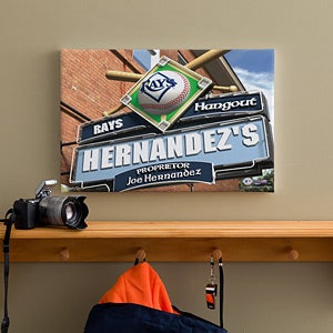 Personalized Tampa Bay Rays MLB Pub Sign Canvas Print - 11497