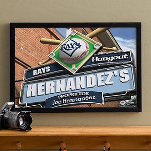 Personalized Tampa Bay Rays MLB Pub Sign Canvas Print - 11497