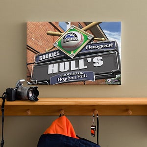 Personalized Colorado Rockies MLB Pub Sign Canvas Print - 11505