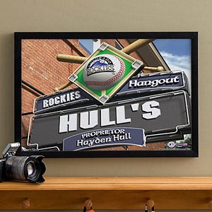 Personalized Colorado Rockies MLB Pub Sign Canvas Print - 11505