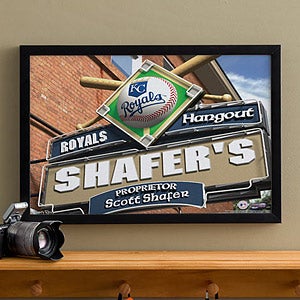 Personalized Kansas City Royals MLB Pub Sign Canvas Print - 11506