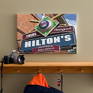 Personalized Minnesota Twins MLB Pub Sign Canvas Print - 11508