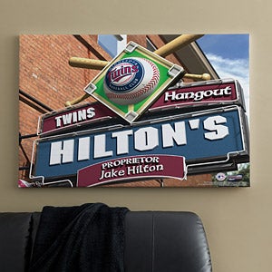 Personalized Minnesota Twins MLB Pub Sign Canvas Print - 11508