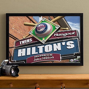 Personalized Minnesota Twins MLB Pub Sign Canvas Print - 11508
