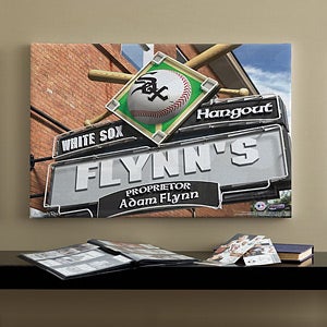 Personalized Chicago White Sox MLB Pub Sign Canvas Print - 11509