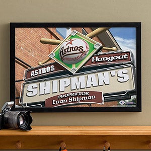 Personalized Houston Astros MLB Pub Sign Canvas Print - 11514