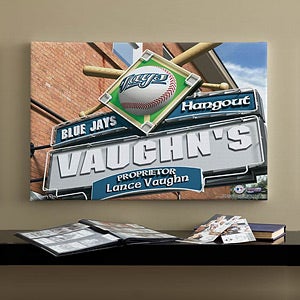 Personalized Toronto Blue Jays MLB Pub Sign Canvas Print - 11516