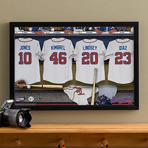 Personalized Atlanta Braves MLB Baseball Locker Room Canvas - 11532