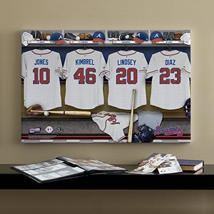 Personalized Atlanta Braves MLB Baseball Locker Room Canvas - 11532