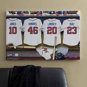 Personalized Atlanta Braves MLB Baseball Locker Room Canvas - 11532