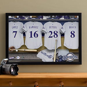 Personalized Milwaukee Brewers MLB Baseball Locker Room Canvas - 11533