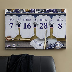 Personalized Milwaukee Brewers MLB Baseball Locker Room Canvas - 11533