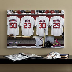 Personalized St Louis Cardinals MLB Baseball Locker Room Canvas - 11549