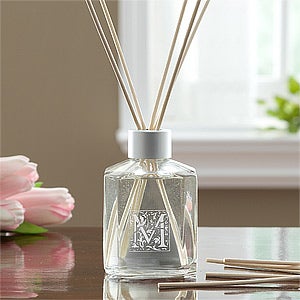 Personalized Reed Diffuser Air Freshener - Floral Monogram - 11550