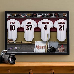 Personalized Arizona Diamondbacks MLB Baseball Locker Room Canvas - 11553