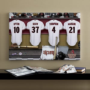 Personalized Arizona Diamondbacks MLB Baseball Locker Room Canvas - 11553