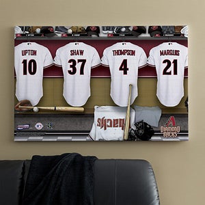 Personalized Arizona Diamondbacks MLB Baseball Locker Room Canvas - 11553