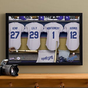 Personalized LA Dodgers MLB Baseball Locker Room Canvas - 11554