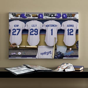 Personalized LA Dodgers MLB Baseball Locker Room Canvas - 11554