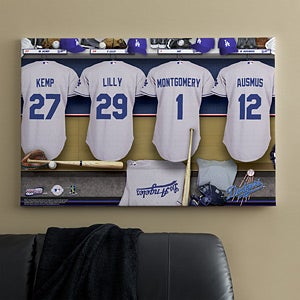 Personalized LA Dodgers MLB Baseball Locker Room Canvas - 11554