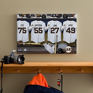Personalized San Francisco Giants MLB Baseball Locker Room Canvas - 11559