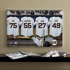Personalized San Francisco Giants MLB Baseball Locker Room Canvas - 11559
