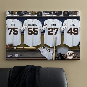 Personalized San Francisco Giants MLB Baseball Locker Room Canvas - 11559